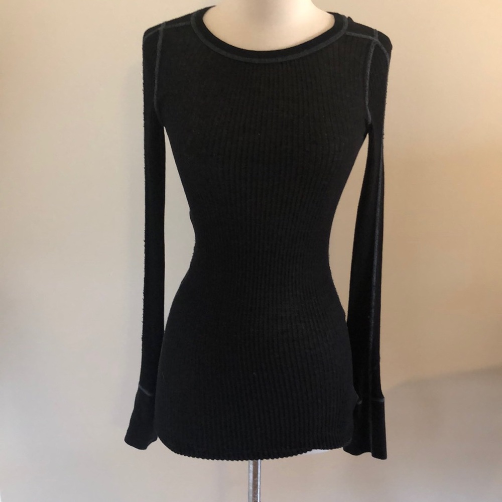 NWOT | Free People | Dark Blue Stretch Top (Long)